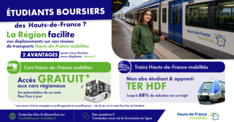 Étudiants boursiers : la Région Hauts-de-France facilite tous vos déplacements 3